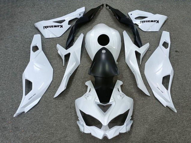 Erschwingliche Kawasaki ZX25R ZX-25R Motorrad Verkleidung 2019-2025 - Weiss Matt Schwarz