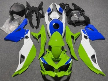 Erschwingliche Kawasaki ZX25R ZX-25R Motorrad Verkleidung 2019-2025 - Weiss Blau Grun