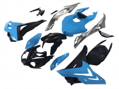 Erschwingliche BMW S1000R Motorrad Verkleidung 2014-2016 - Blau Silber Matt Schwarz