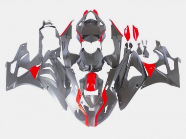 Erschwingliche BMW S1000RR Motorrad Verkleidung 2009-2014 - Rot Matt Schwarz