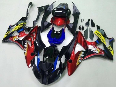 Erschwingliche BMW S1000RR Motorrad Verkleidung 2009-2014 - Rot Blau Gelb Schwarz Hai