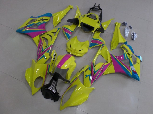 Erschwingliche BMW S1000RR Motorrad Verkleidung 2009-2014 - Gelb Rosa Blau
