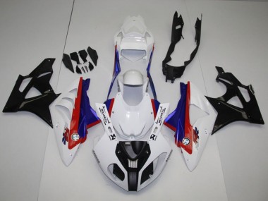 Erschwingliche BMW S1000RR Komplette Abs Verkleidung Kit 2009-2014 - Weiss Rot Blau Glanzendes Schwarz