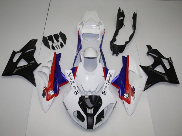 Erschwingliche BMW S1000RR Komplette Abs Verkleidung Kit 2009-2014 - Weiss Rot Blau Glanzendes Schwarz