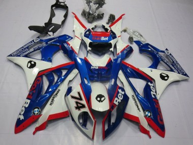 Erschwingliche BMW S1000RR Motorrad Verkleidung 2009-2014 - Weiss Rot Blau GoldBet