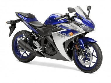 Erschwingliche Yamaha YZF R3 Motorrad Verkleidung 2015-2018 - Silber Blau Schwarz