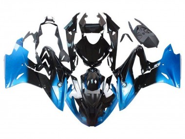 Erschwingliche BMW S1000RR Motorrad Verkleidung 2015-2016 - Blau Glanzendes Schwarz