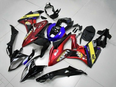 Erschwingliche BMW S1000RR Motorrad Verkleidung 2015-2016 - Blau Rot Gelb Schwarz Hai