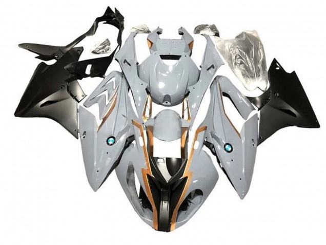Erschwingliche BMW S1000RR Motorrad Verkleidung 2015-2016 - Nardo Grau Gold Matt Schwarz