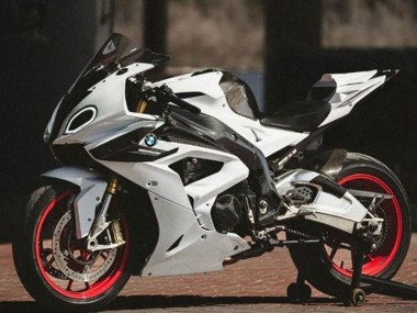 Erschwingliche BMW S1000RR Motorrad Verkleidung 2017-2018 - Weiss Kunst Carbonfaser
