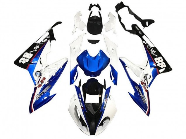 Erschwingliche BMW S1000RR Motorrad Verkleidung 2017-2018 - Weiss Blau Schwarz