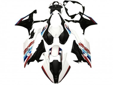 Erschwingliche BMW S1000RR Motorrad Verkleidung 2019-2022 - Weiss Blau Rot Hellblau