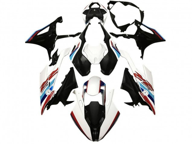 Erschwingliche BMW S1000RR Motorrad Verkleidung 2019-2022 - Weiss Blau Rot Hellblau