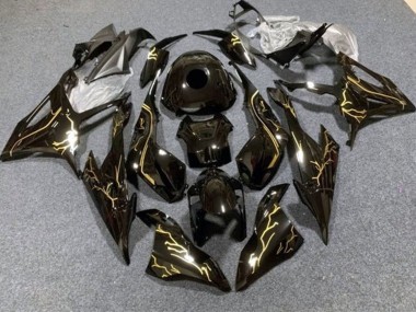 Erschwingliche BMW S1000RR Motorrad Verkleidung 2019-2022 - Schwarzes Gold