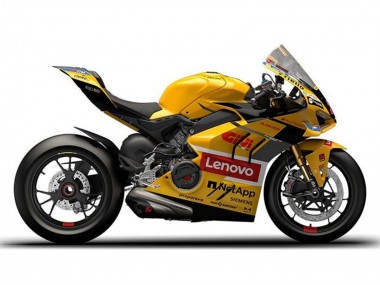 Erschwingliche Ducati Panigale V4 V4S Motorrad Verkleidung 2022-2024 - Gelb Rot Lenovo