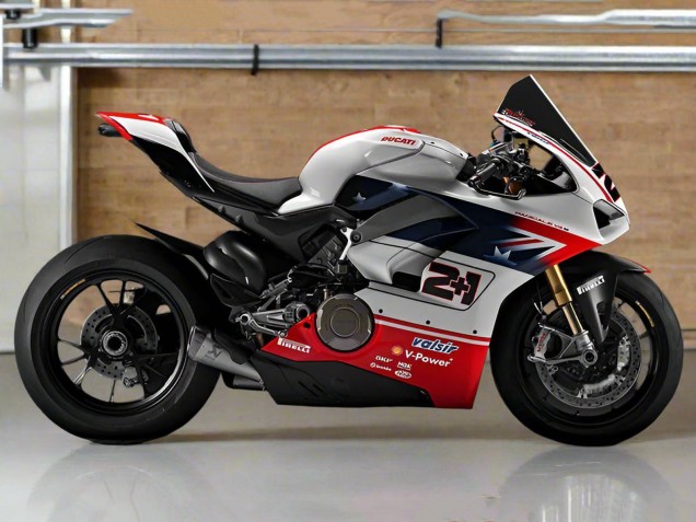 Erschwingliche Ducati Panigale V4 V4S Motorrad Verkleidung 2018-2019 - Silber Rot Schwarz