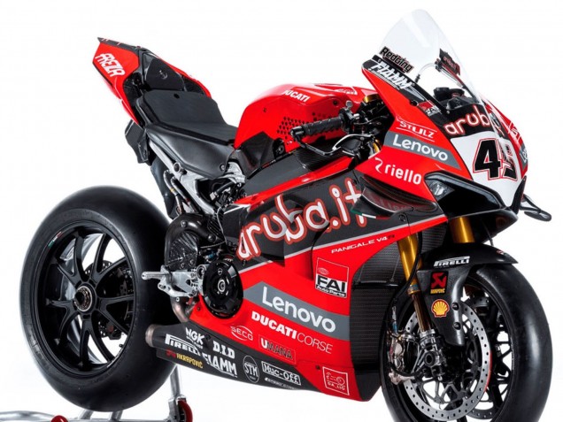 Erschwingliche Ducati Panigale V4 V4S Motorrad Verkleidung 2018-2019 - Rot Schwarz Weiss Aruba