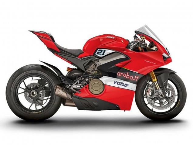 Erschwingliche Ducati Panigale V4 V4S Motorrad Verkleidung 2018-2019 - Rot Schwarz Weiss Valsir