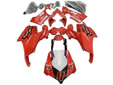 Erschwingliche Ducati Panigale V4 V4S Motorrad Verkleidung 2020-2021 - Rot Glanzendes Schwarz Lenovo 117