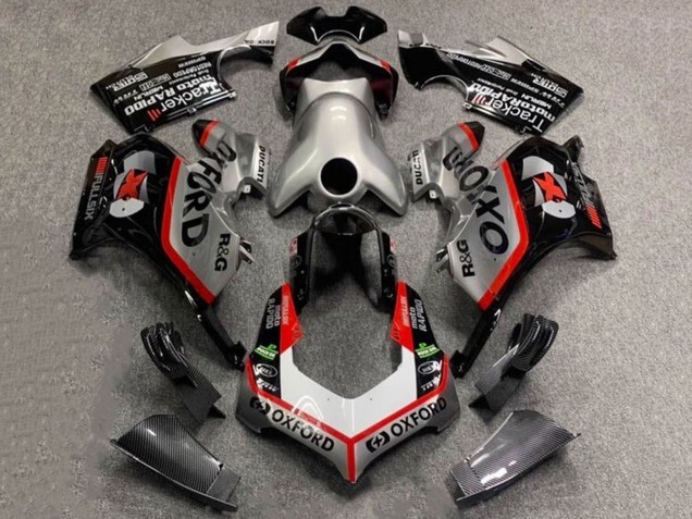 Erschwingliche Ducati Panigale V4 V4S Motorrad Verkleidung 2020-2021 - Silber Weiss Rot Schwarz Carbonfaser Stil