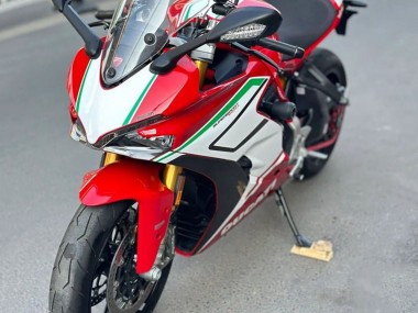 Erschwingliche Ducati Supersport 939/939S Motorrad Verkleidung 2017-2022 - Rot Weiss Grun Streifen