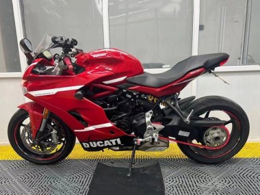 Erschwingliche Ducati Supersport 939/939S Motorrad Verkleidung 2017-2022 - Rot Schwarz Weiss Streifen