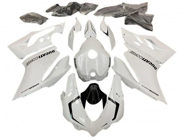Erschwingliche Ducati 1299 Motorrad Verkleidung 2015-2020 - Perl Weiss