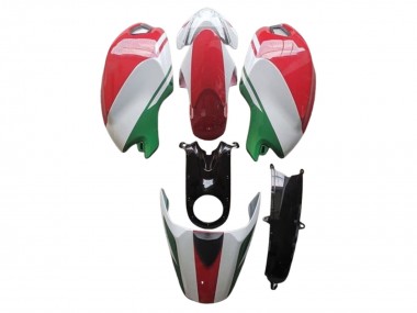 Erschwingliche Ducati Monster 696 796 1100 1100S Motorrad Verkleidung 2008-2012 - Weiss Rot Grun