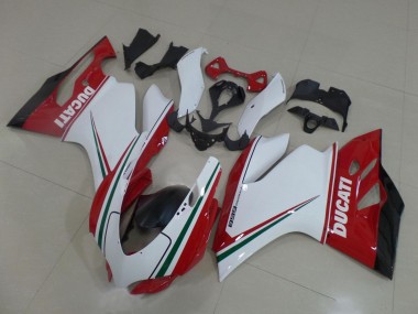 Erschwingliche Ducati Panigale 899 Motorrad Verkleidung 2011-2014 - Weiss Rot Grun Glanzendes Schwarz