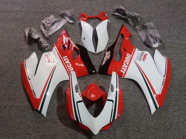 Erschwingliche Ducati Panigale 1199 Motorrad Verkleidung 2011-2014 - Weiss Rot Grun Glanzendes Schwarz Corse