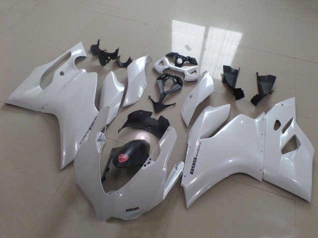 Erschwingliche Ducati Panigale 899 Motorrad Verkleidung 2011-2014 - Weiss