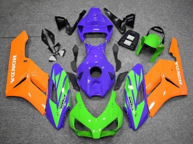 Erschwingliche Honda CBR1000RR Motorrad Verkleidung 2004-2005 - Lila Grun Orange