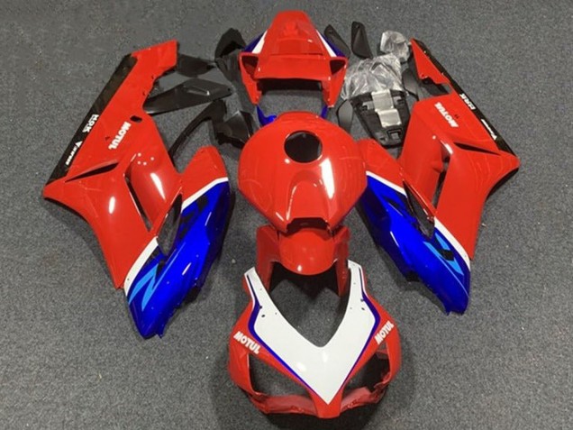 Erschwingliche Honda CBR1000RR Motorrad Verkleidung 2004-2005 - Weiss Rot Blau Motul