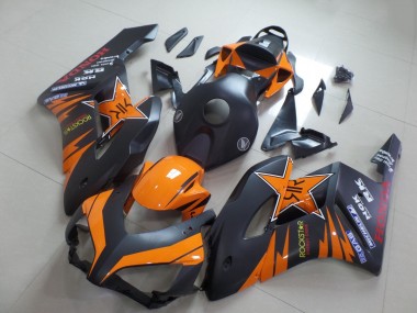 Erschwingliche Honda CBR1000RR Motorrad Verkleidung 2004-2005 - Orange Matt Schwarz RockStar