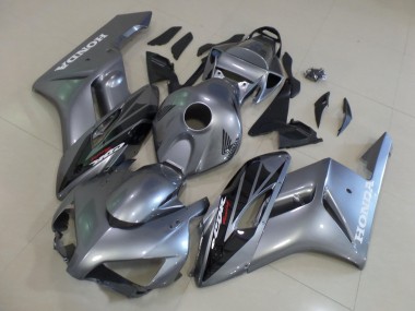 Erschwingliche Honda CBR1000RR Motorrad Verkleidung 2004-2005 - Silber Glanzendes Schwarz Streifen