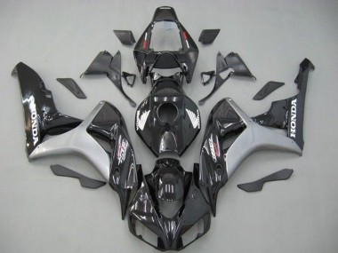 Erschwingliche Honda CBR1000RR Motorrad Verkleidung 2006-2007 - Silber Glanzendes Schwarz