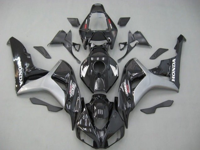 Erschwingliche Honda CBR1000RR Motorrad Verkleidung 2006-2007 - Silber Glanzendes Schwarz