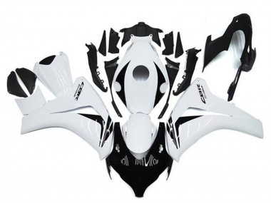 Erschwingliche Honda CBR1000RR Motorrad Verkleidung 2008-2011 - Weiss Glanzendes Schwarz