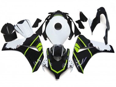 Erschwingliche Honda CBR1000RR Motorrad Verkleidung 2008-2011 - Weiss Grun Glanzendes Schwarz
