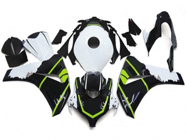 Erschwingliche Honda CBR1000RR Motorrad Verkleidung 2008-2011 - Weiss Grun Glanzendes Schwarz