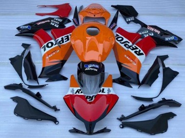 Erschwingliche Honda CBR1000RR Motorrad Verkleidung 2012-2016 - Orange Weiss Rot Glanzendes Schwarz Repsol