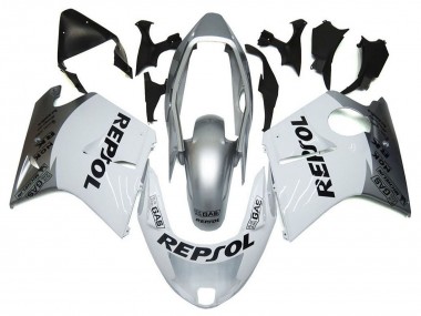 Erschwingliche Honda CBR1100XX Blackbird Motorrad Verkleidung 1996-2007 - Silber Weiss Grau Schwarz Repsol