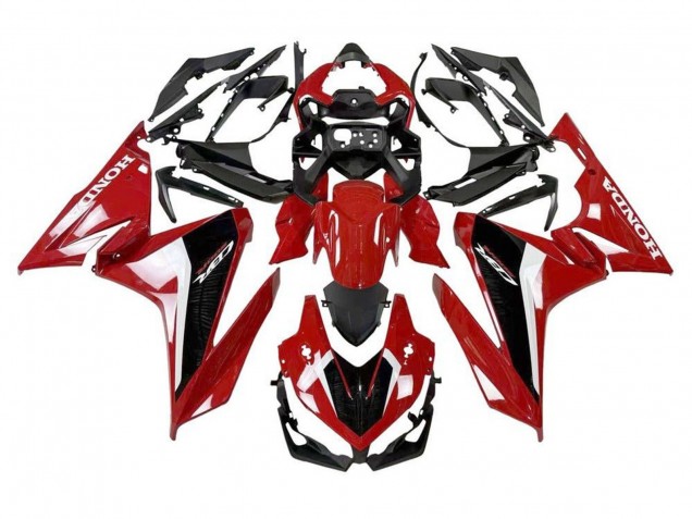 Erschwingliche Honda CBR500R Motorrad Verkleidung 2019-2021 - Rot Weiss Schwarz
