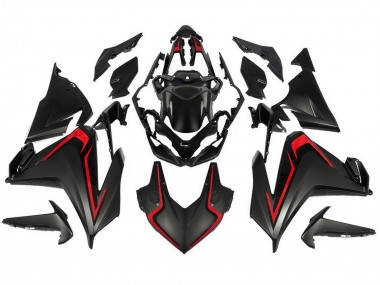 Erschwingliche Honda CBR500R Motorrad Verkleidung 2019-2021 - Matt Schwarz Rot