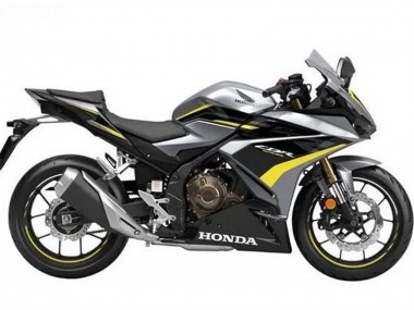 Erschwingliche Honda CBR500R Motorrad Verkleidung 2019-2021 - Silber Glanzendes Schwarz Gelb