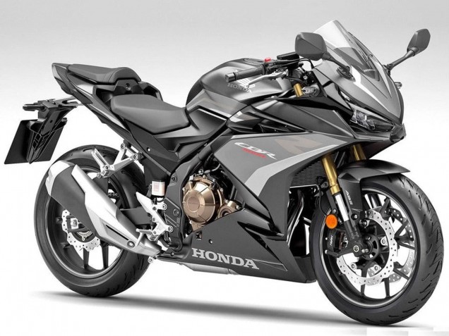 Erschwingliche Honda CBR500R Motorrad Verkleidung 2019-2021 - Silber Matt Schwarz