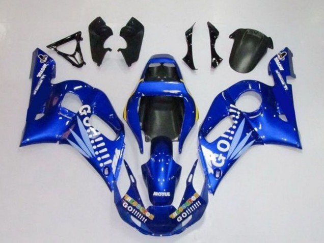 Erschwingliche Yamaha YZF R6 Motorrad Verkleidung 1998-2002 - Blau Weiss Go Motul
