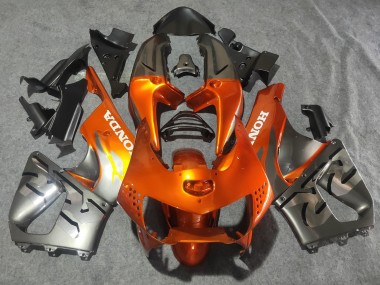 Erschwingliche Honda CBR900RR 919 Motorrad Verkleidung 1998-1999 - Silber Orange Chrome