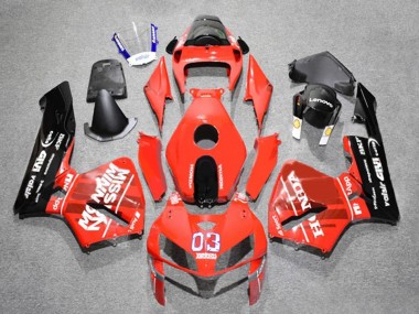 Erschwingliche Honda CBR600RR Motorrad Verkleidung 2005-2006 - Rot Schwarz Weiss 03