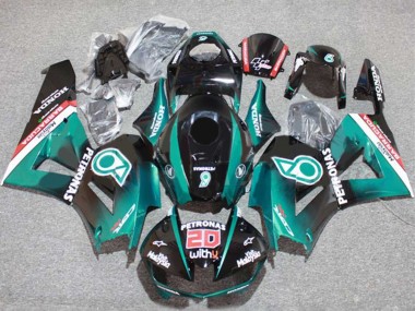 Erschwingliche Honda CBR600RR Motorrad Verkleidung 2013-2023 - Blau Grun Blau Glanzendes Schwarz Petronas 20